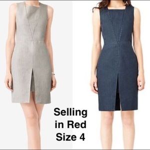 Kate Spade red invisible zip back w/ front slit